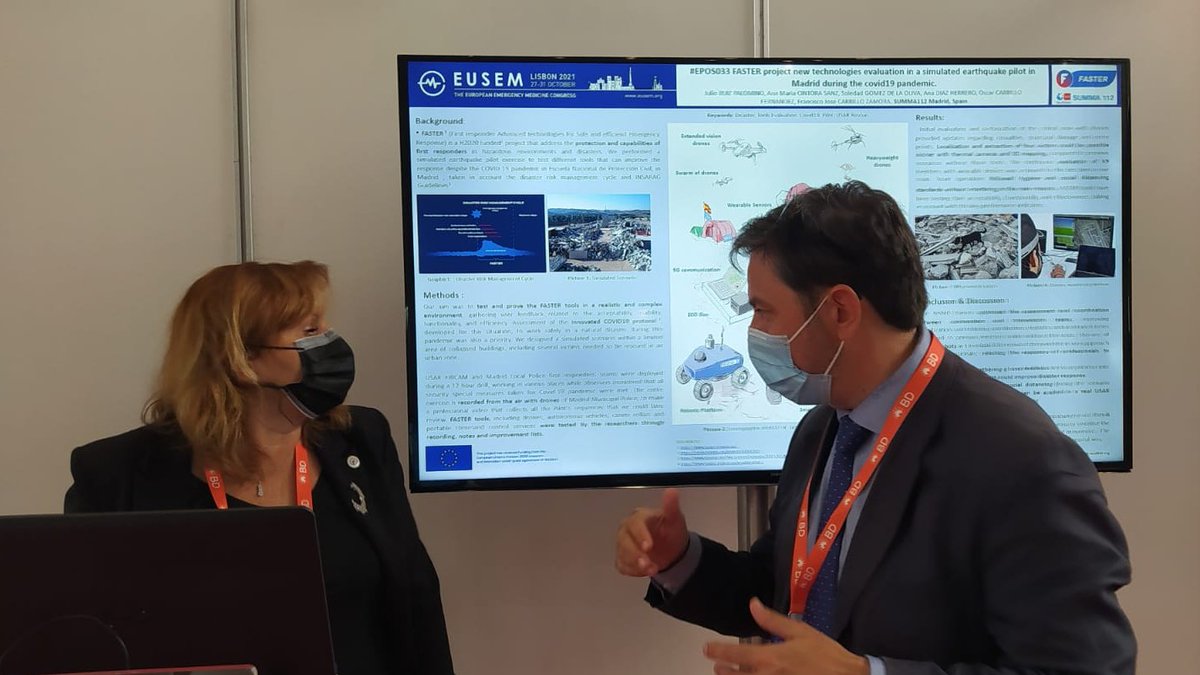 piensaenpositiv's tweet photo. @EuropSocEM Lisbon October 2021. Julio Ruiz @docpolen explains the H2020 @fasterproject to the jury with great interest from the audience. Thanks for spreading it Julio. https://t.co/NQoxZSEEGe