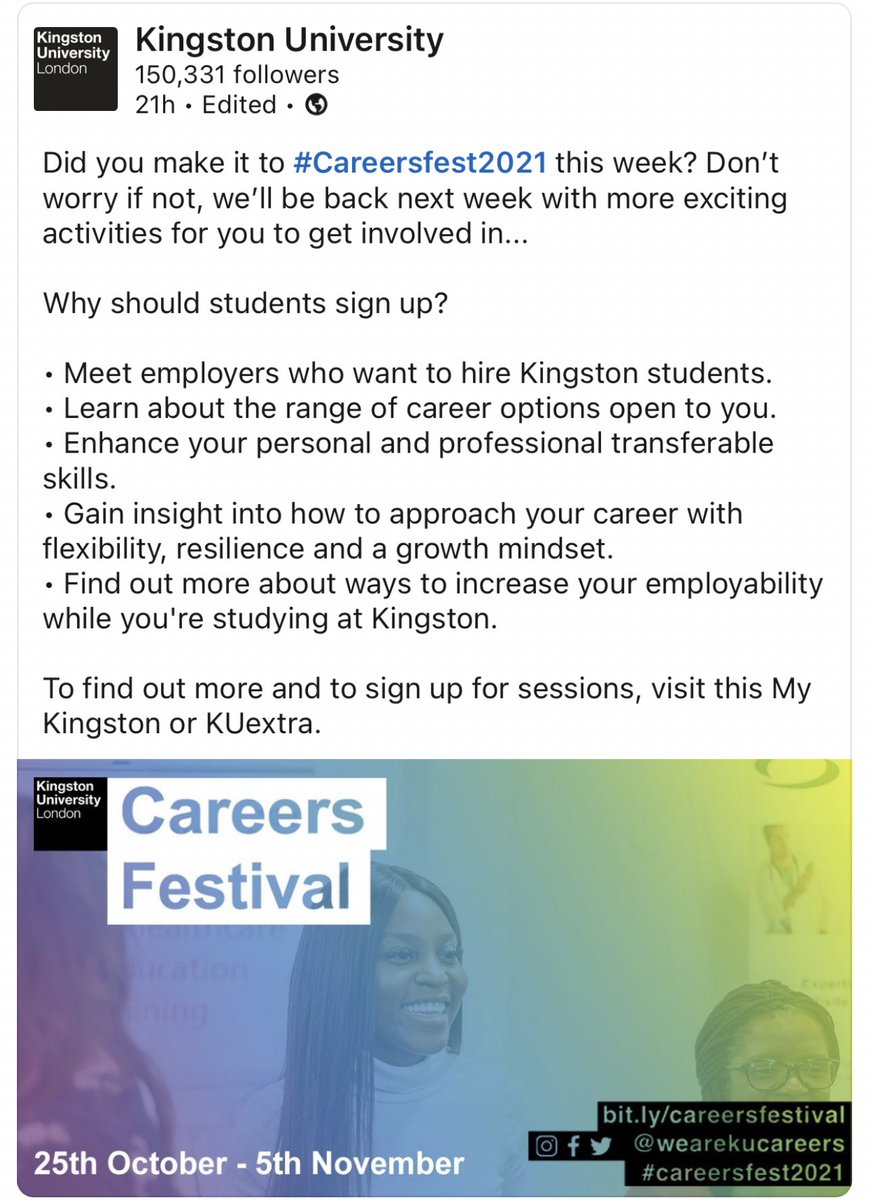 MorganHuda's tweet photo. Students and Graduates make the most of our Careers Festival. See you there. https://t.co/siX9eFcYgd