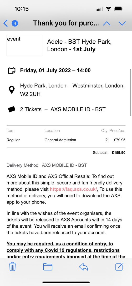 SophHind18's tweet photo. Thank god for that😂 #adele #AdeleAtHydePark https://t.co/CW0uRr5ZZJ