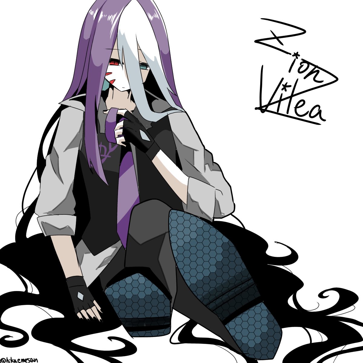 そういや定期的にお伝えしてますが
後ろに黒いオーラみたいな毛があるのが創作のシオンでそれがないやつは俺の代理です。
全然別人です。 