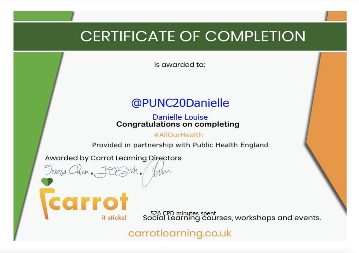 Yay, I completed the course! 🙌🏻 #AllOurHealth #PUNC20 <a href="/PUNC14/">Punc</a>