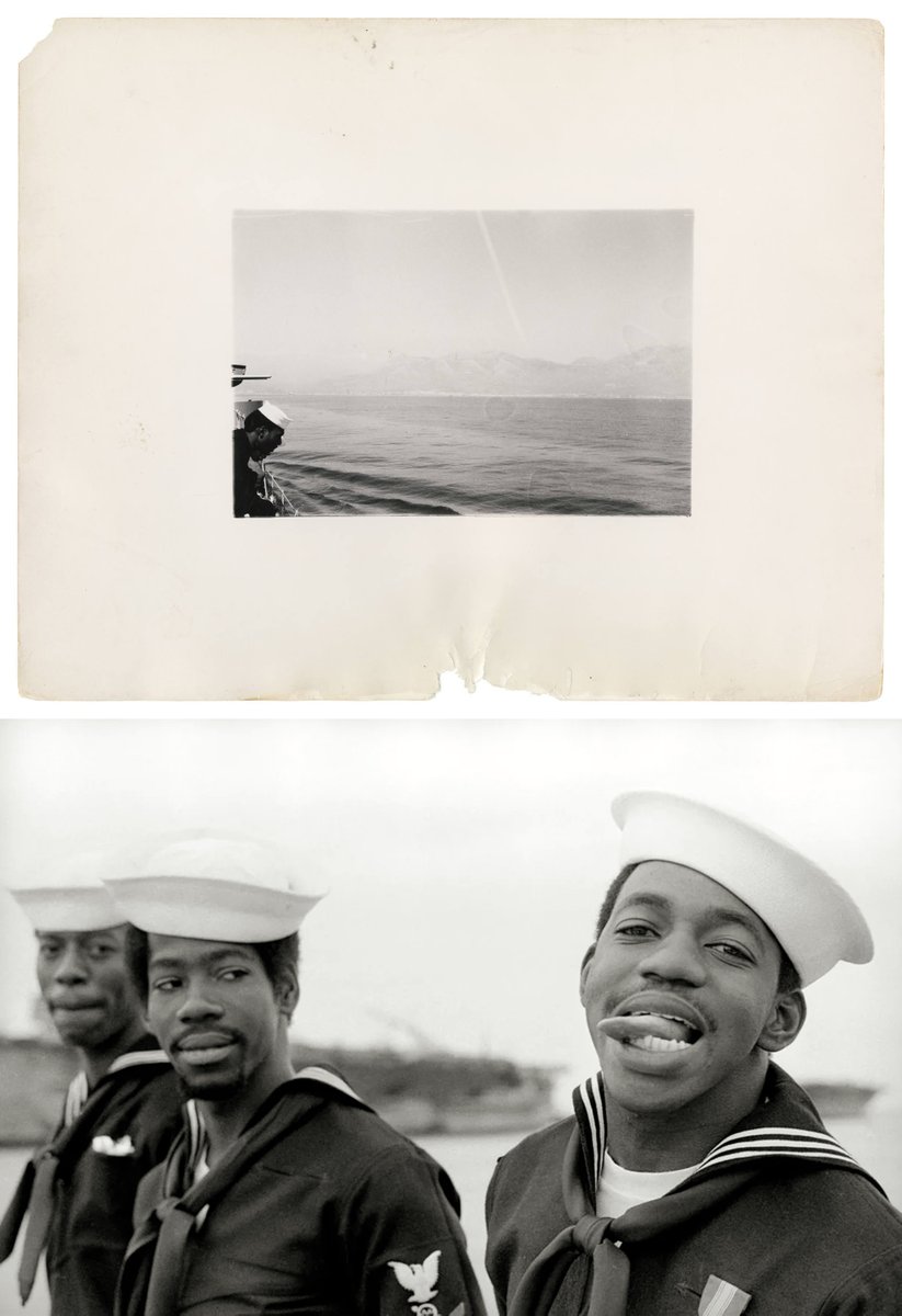 heretikradikal's tweet photo. shipmates as subjects, . . . to reshape young bodies into glowing forms.
—#EdHalter, 2019
*img n.d. (1969–72) #AlvinBaltrop, Black Navy Sailors aboard USS William K. Pratt, a destroyer that patrolled the Atlantic in the Vietnam War
https://t.co/RfRegneuON
#lesfolliesdeshommes https://t.co/W7QRPeIaEe