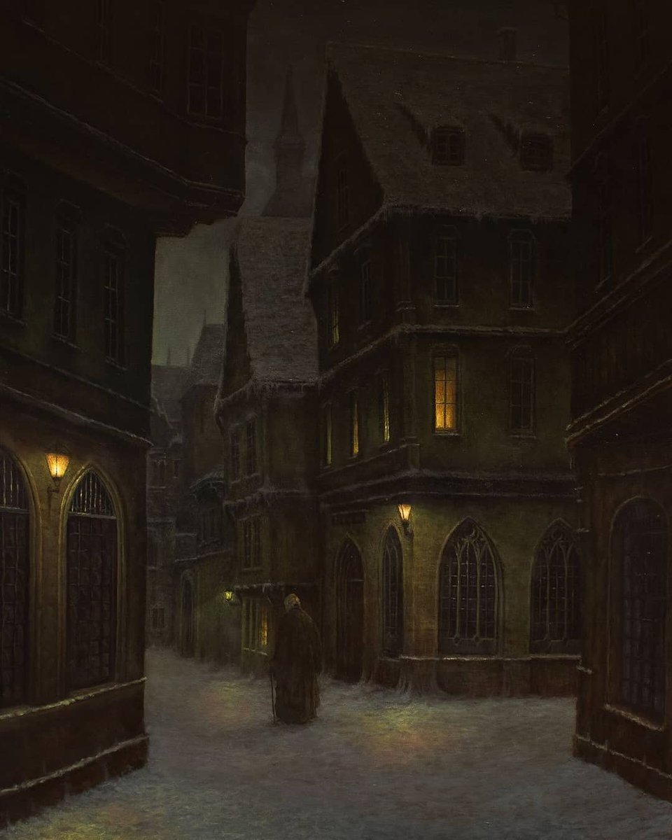 A Street in Winter by Jakub Schikaneder (1855 - 1924).