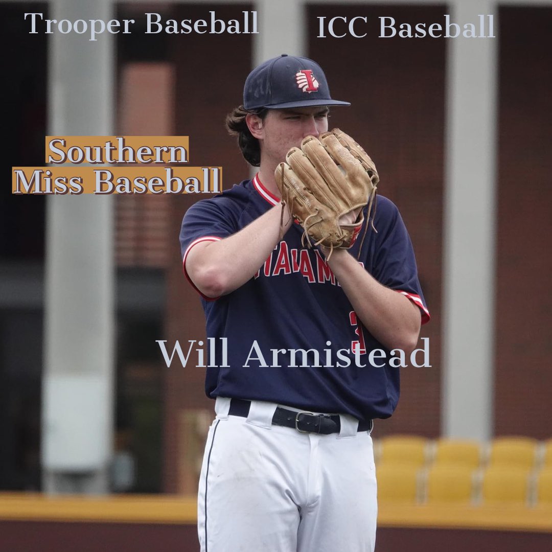 Trooper Baseball is proud of our former pitcher and player, Will Armistead. Will played for Itawamba Community College the past two seasons and recently committed to play D1 ball at The University of Southern Miss in Hattiesburg. Congratulations, Will!! <a href="/willarmistead/">Will Armistead</a>