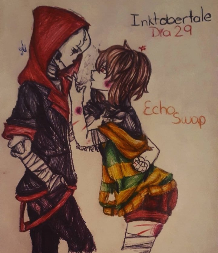 SukirettoArt's tweet photo. Hoy Decia que deberia haber dibujado a Echo!Sans o variante y pense en dibujar a EchoSwap!Sans con Chara, pero cuando vi a Papyrus no pude evitar mejor dibujarlo a el

#inktobertale #undertober #day29 #undertale #underswap #echotale #echoswap #papyrusxchara #charaxpapyrus https://t.co/rjLhvnSQVQ