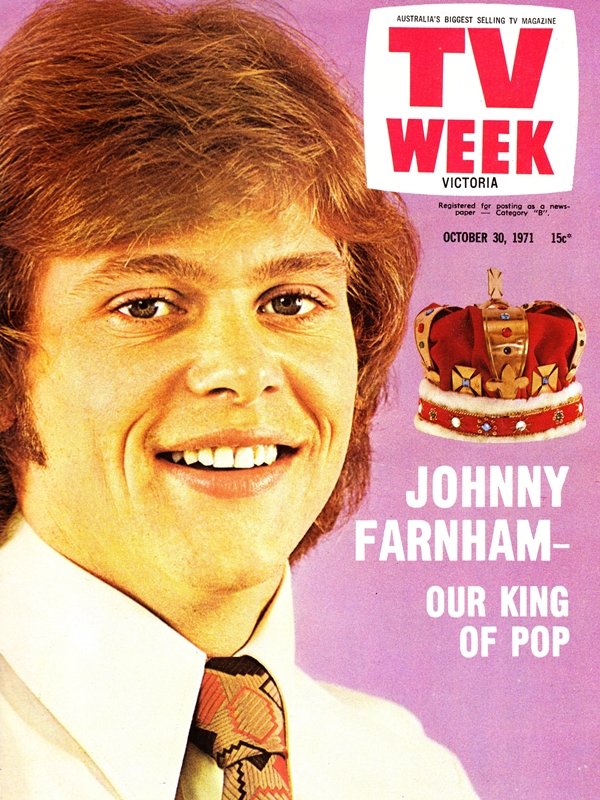 TelevisionAU's tweet photo. Today, 1971: The King Of Pop, Johnny Farnham, on the cover of @TVWEEKmag
- #MelbourneCup fashions with ATV-0's Meredith Hill
- This week's episode (Melbourne) of #MatlockPolice, guest starring Benita Collings from #PlaySchool https://t.co/yr6ee7Btef