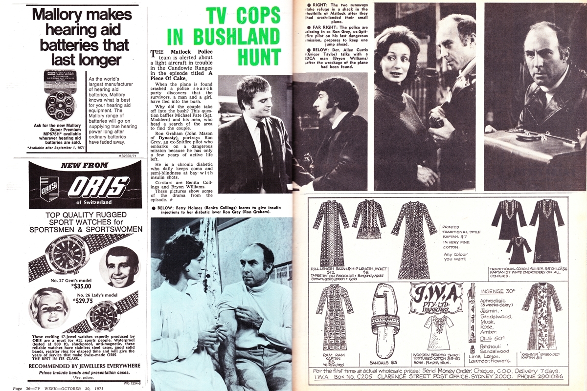 TelevisionAU's tweet photo. Today, 1971: The King Of Pop, Johnny Farnham, on the cover of @TVWEEKmag
- #MelbourneCup fashions with ATV-0's Meredith Hill
- This week's episode (Melbourne) of #MatlockPolice, guest starring Benita Collings from #PlaySchool https://t.co/yr6ee7Btef