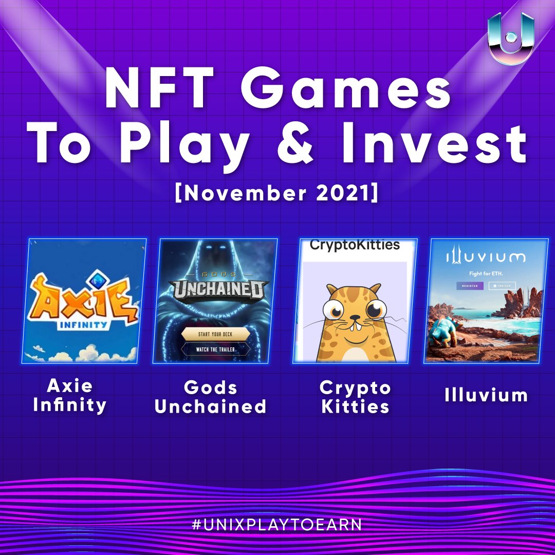 Listed some of the Best NFT games of 2021 that will allow you to win  cryptocurrencies which in turn can be converted into real money. Many of  these are free NFT games
