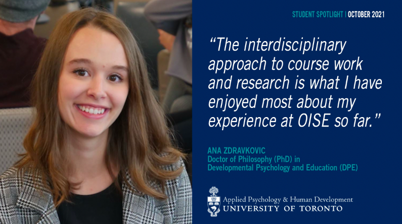 APHDatOISE's tweet photo. 💡Meet Ana, our October #APHDStudentSpotlight feature and learn more about how she made her way to the Developmental Psychology and Education program after volunteering at the @ELO_Project lab! Read more: https://t.co/l1Ho5MuNvy https://t.co/YkCaHex5vt
