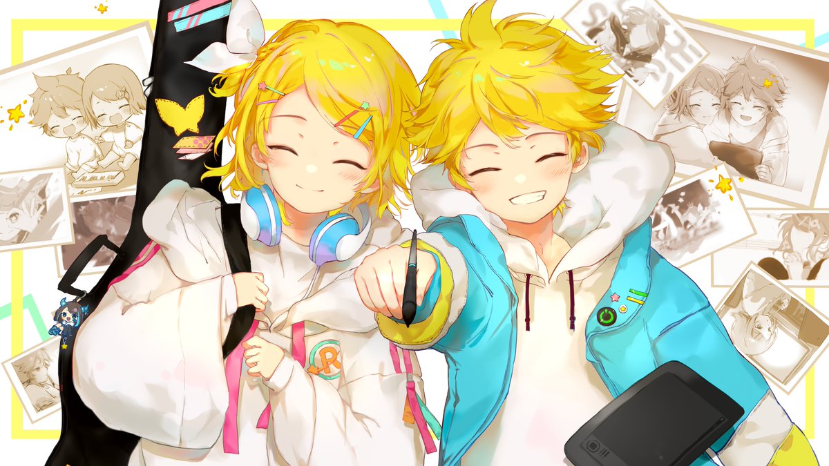 鏡音レン ,鏡音リン 「『On Your Marks』のイラストを描かせて頂きました!#kagamina」|おやまだやまのイラスト