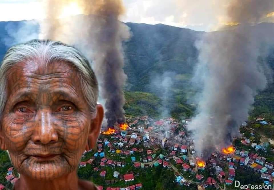 SONEKim0805's tweet photo. #Thantlang #Chin
SAC forces set FIRE to houses, markets, churches and banks at 10:00 am. More than 160 households were burnt and the whole town is continually on fire as there were no one who could extinguish. #WhatsHappeningInMyanmar
#Oct30Coup https://t.co/Dl5UUDtqWy