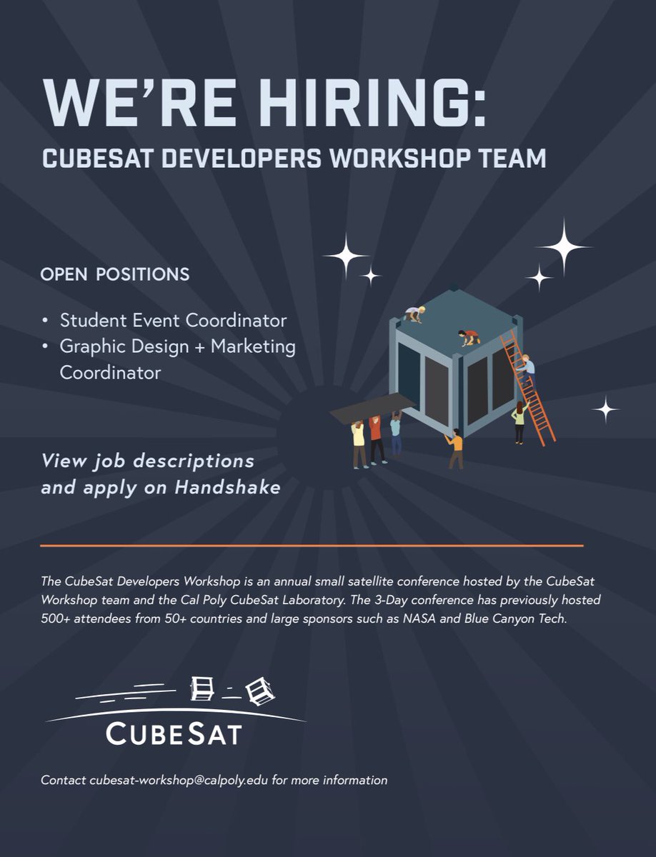 We’re hiring!!! Visit our website and send us an email if you’re interested in being a part of this year’s Developer’s Workshop! 🚀💫