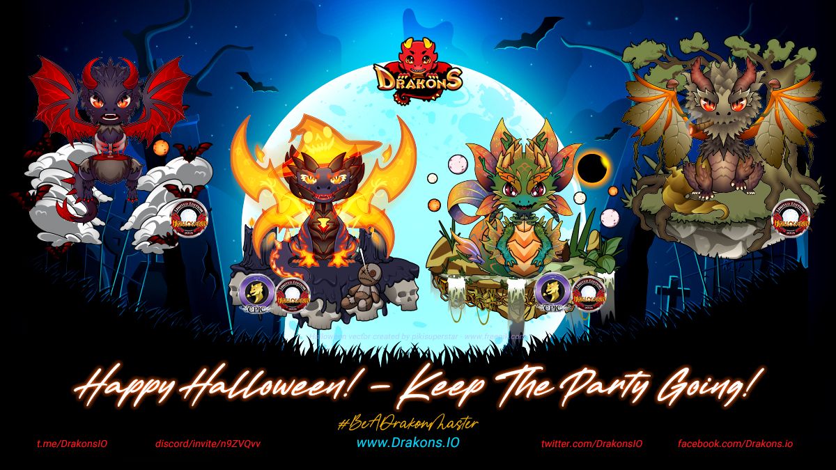 my_rachelle's tweet photo. Happy Halloween #DrakonMasters!

Let’s keep the party going as @DrakonsIO bring you this article https://t.co/YNWRFDfw4Q 

Btw, don’t forget to take home these Halloween beauties or they will surely haunt you!

@coinkit_ com 1 300 DGB #HappyHalloweenDrakonMasters https://t.co/bprz4pQBnv