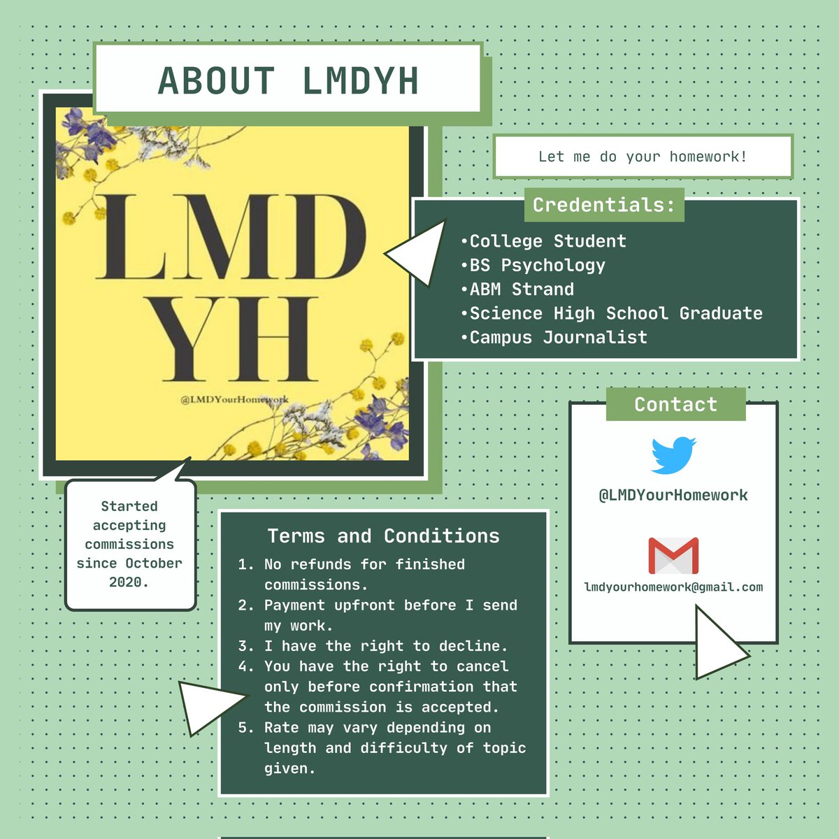 LMDYourHomework's tweet photo. 𝗜 𝗮𝗰𝗰𝗲𝗽𝘁 𝗮𝗰𝗮𝗱𝗲𝗺𝗶𝗰 𝗰𝗼𝗺𝗺𝗶𝘀𝘀𝗶𝗼𝗻𝘀!
DM me for inquiries, feel free to ask questions. 
𝑳𝒆𝒕 𝒎𝒆 𝒅𝒐 𝒚𝒐𝒖𝒓 𝒉𝒐𝒎𝒆𝒘𝒐𝒓𝒌. https://t.co/cOLKMBSmP1