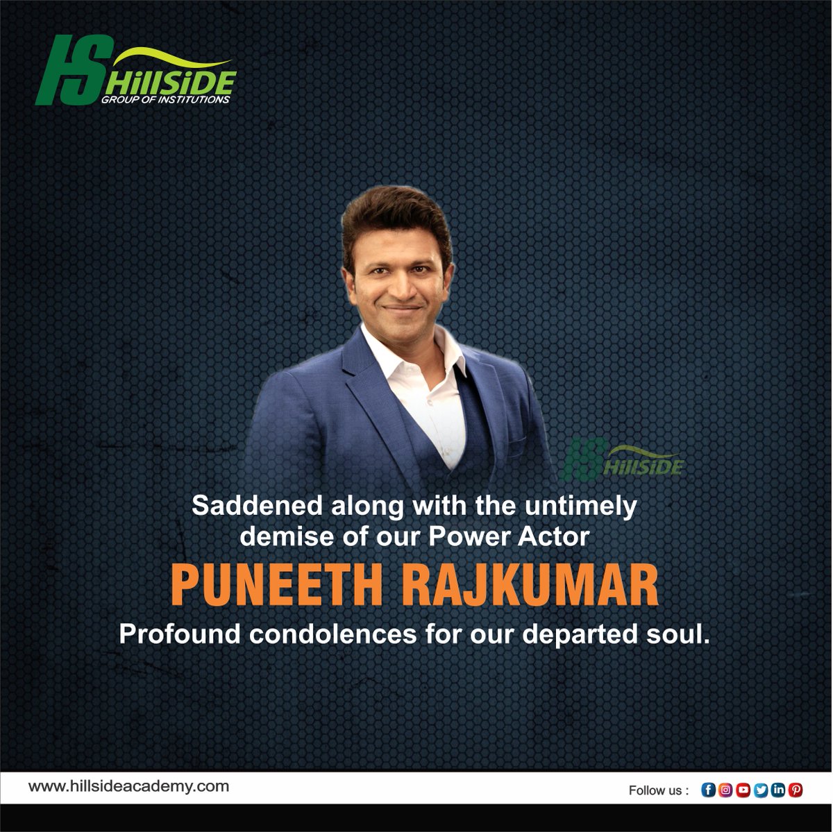 hillsidebschool's tweet photo. Condolences🌹🌹🌹🌹
#PuneethRajkumar #puneethrajkumarfans #RIP #PowerStar #condolences #PuneethFC #kannadafilmindustry #kannadacinema #kannadaactor #bangalore #bangalorediaries #Heartbroking #SadNews #sadnewstoday #KannadaLiveNews #kannadalive #southindianfilim #southindian https://t.co/phF5lQzQYA