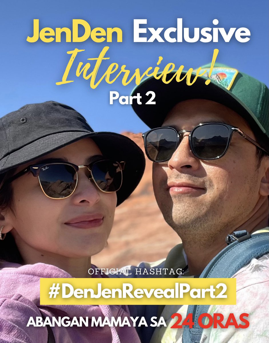 MercadoJen's tweet photo. May mga hindi pa kami nakwekwento sa inyo. Madami pa kaming dapat aminin. Handa na kami sabihin ang lahat lahat…

Abangan mamaya sa 24 oras! 💕
#denjenrevealpart2 https://t.co/VJDJ2TNHJT