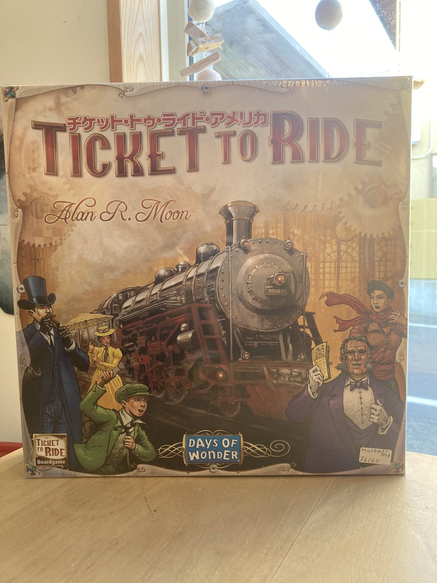 miyoshiya's tweet photo. チケットトゥーライド:アメリカ
北米を列車で横断する列車アドベンチャーゲームです。1900年の北米地図を使い、列車カードを集めて都市間をレールで繋ぎます。レトロな画がオシャレですね。ルールは5分程度で覚えられる簡���なゲームで家族みんなで遊べます。ドイツゲーム賞受賞作品です。 https://t.co/WHD9rOXD6f