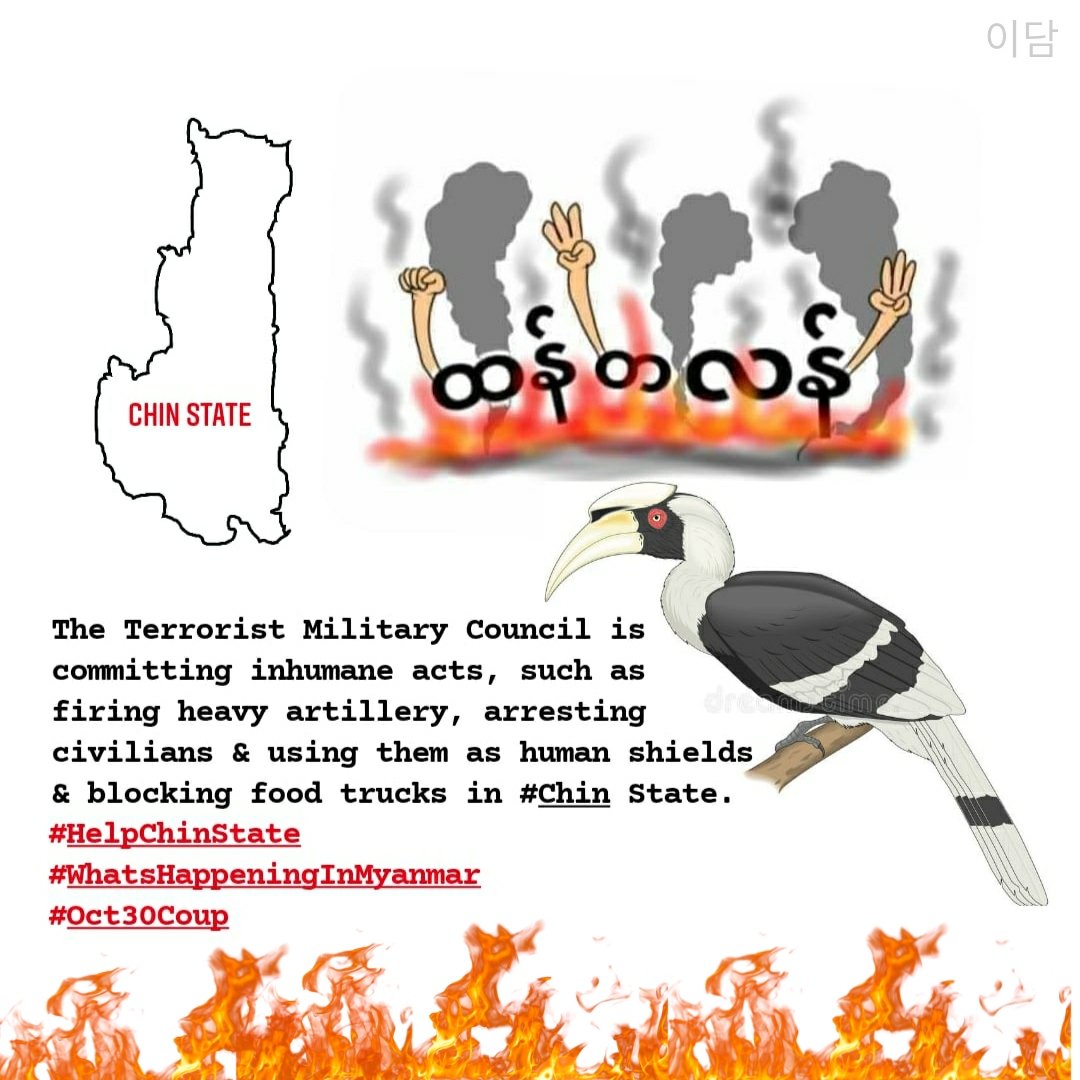 LeeDam_3's tweet photo. It is not easy to build a house in #Chin State, but y'day many houses, including churches have been burnt down to the ground in the heavy fire that set by the Terrorists in #Thantalang tsp. As of this morning, some houses are still on fire. We need HELP.
#HelpChinState
#Oct30Coup https://t.co/uDJEz8NbS2