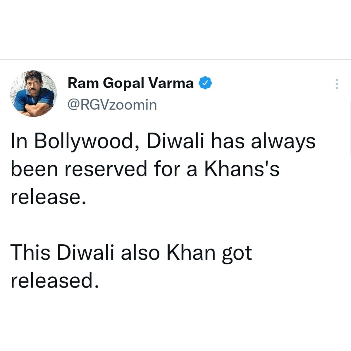 bombaytimes's tweet photo. Filmmaker @RGVzoomin shares a tweet post #AryanKhan 's release from jail! https://t.co/HeZgKQQjz0