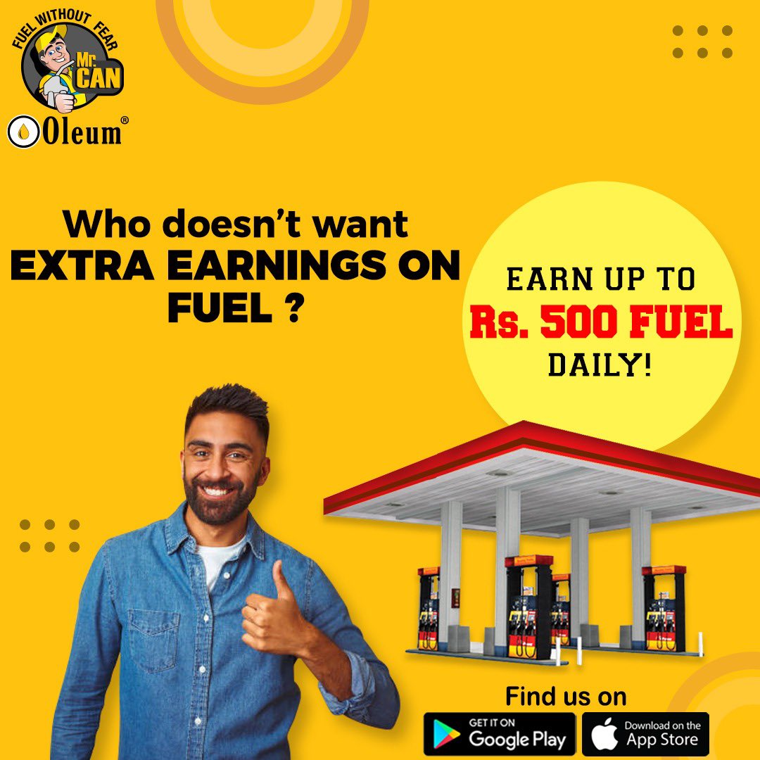 Oleumx's tweet photo. Earn up to Rs. 500 Fuel Daily!✨

🤔Who doesn't want Extra Earning On Fuel❓

Click Here to Download: https://t.co/3OroGiq2UP
For More contact info@oleumx.com 📞 8746966666
https://t.co/Y90qvkCGJt. 

#fuellinginprogress #earnfuel #daily #extrafuel #earnup #spreadingextra #oleumx https://t.co/1LNlainmLK