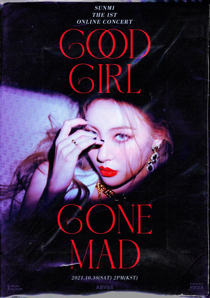 Let's Go!!누나!💜

SUNMI THE 1ST ONLINE CONCERT 
[GOOD GIRL GONE MAD] COMING SOON! 

2021.10.30(SAT) 2PM (KST)
weverseshop.onelink.me/BZSY/39aa186e