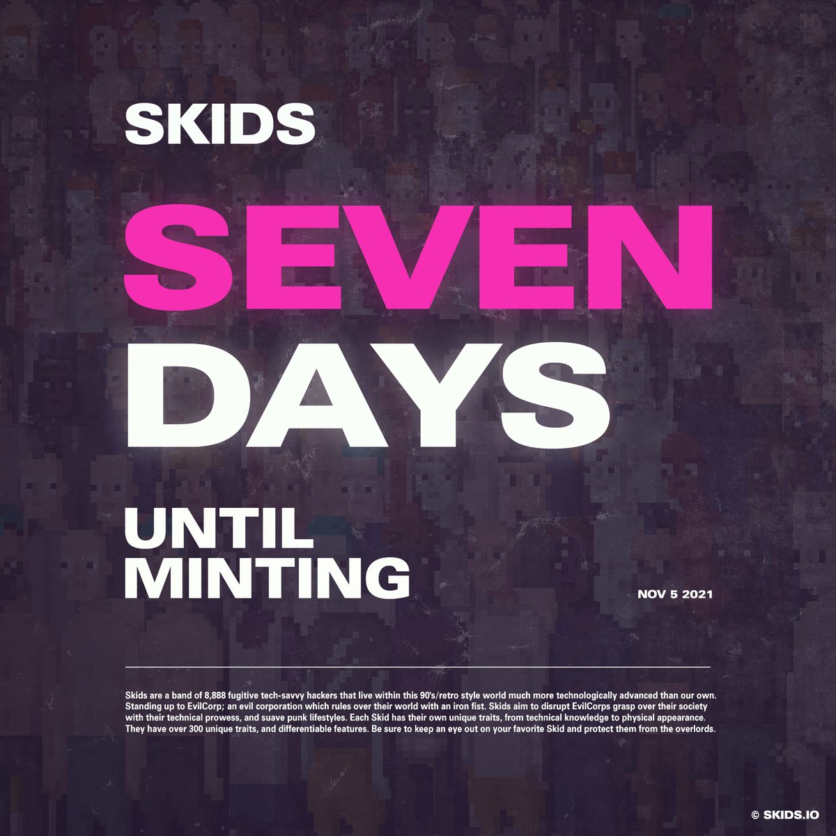 Skids NFT - MINTING NOV 5TH (@skidsnft) on Twitter photo Are you excited? 👀
Like and RT for some love, tag a friend below and share the news 👇
discord.gg/j2Apg7Nkan
P.S <a href="/BrianDEvans/">Brian D. Evans</a> We see you 👁️👄👁️
#nftcollector #NFTCommunity #nftart #NFT #NFTGiveaway #NFTs #FacebookMeta Are you excited? 👀
Like and RT for some love, tag a friend below and share the news 👇
discord.gg/j2Apg7Nkan
P.S <a href="/BrianDEvans/">Brian D. Evans</a> We see you 👁️👄👁️
#nftcollector #NFTCommunity #nftart #NFT #NFTGiveaway #NFTs #FacebookMeta