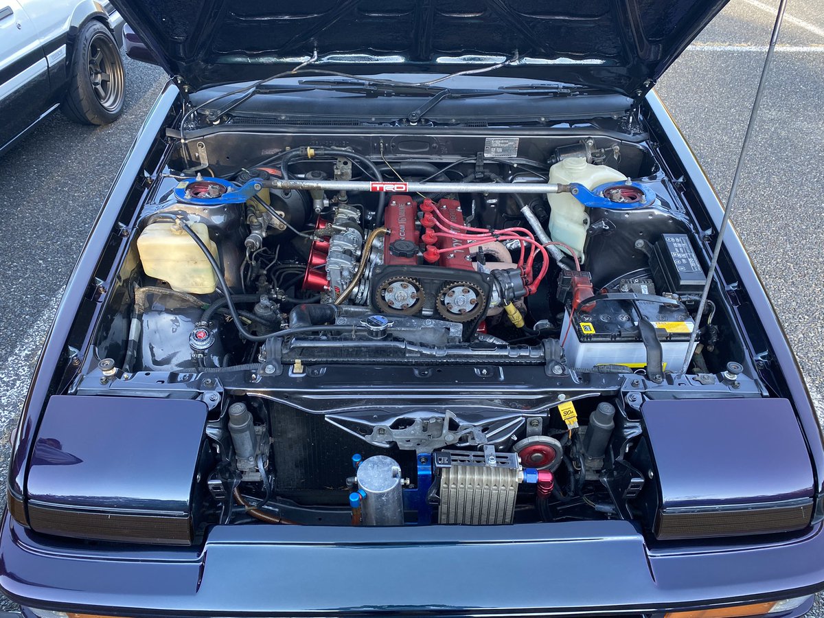 M_4kIv's tweet photo. R34ミッドナイトパープルIII
エンジンルームと車内はハチロクのミディアムグレーM
NA WORKS製Fバンパー、サイドステップ
Fランフリーワイドフェンダー+オリジン35mm
Rランフリー35mm
jbloodFRPリアゲート
WORK MEISTER CR01 15inch
F9j -16
R9j -18
小泉商会さん、板金屋さんありがとうございました！ https://t.co/kV0vydKJ1P
