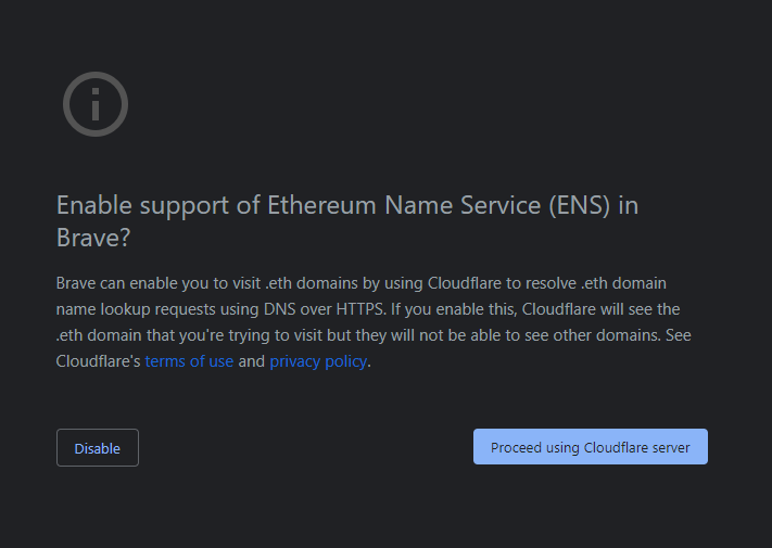 Somehow I have never tried typing a <a href="/ensdomains/">ens.eth</a> name into the address bar on <a href="/brave/">Brave</a>.

This is awesome.