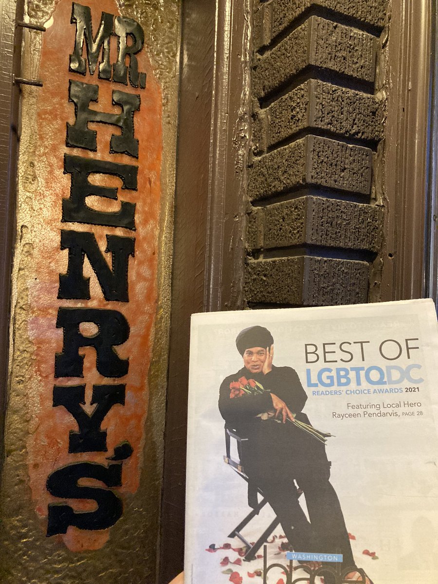 MikeBaris's tweet photo. @TeamRayceen @RayceenHRH came into work today, so happy to see our local hero #RayceenPendarvis on the cover of the #WashingtonBlade #bestofLGBTQDC at #MRHenrysDC https://t.co/QDgmA6VJ8Z