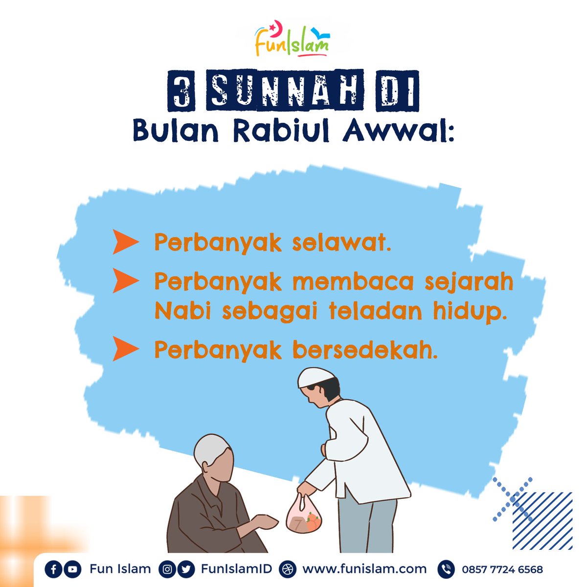 di bulan kelahiran Baginda Rasulullah yang penuh rahmat ini, tingkatkan untuk melakukan sunah-sunah yuk. Eits tapi jangan cuma di bulan-bulan tertentu aja ya sobat 😄