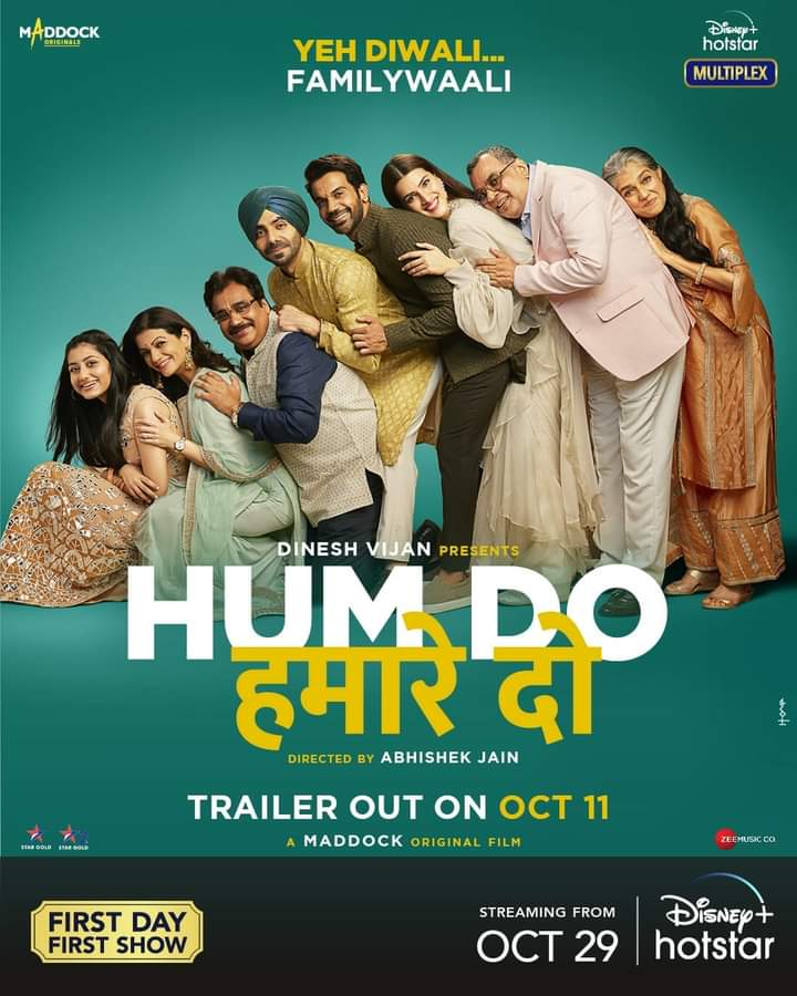 zjh_yt_official's tweet photo. What a beautiful Film with a special message please do watch #HumDoHamareDo #HumDoHamareDoOutNow
Great performance by @RajkummarRao @kritisanon @SirPareshRawal and the entire team of #HumDoHamareDo great direction of Abhishek Jain @DisneyPlusHS https://t.co/jCCXXusrqW