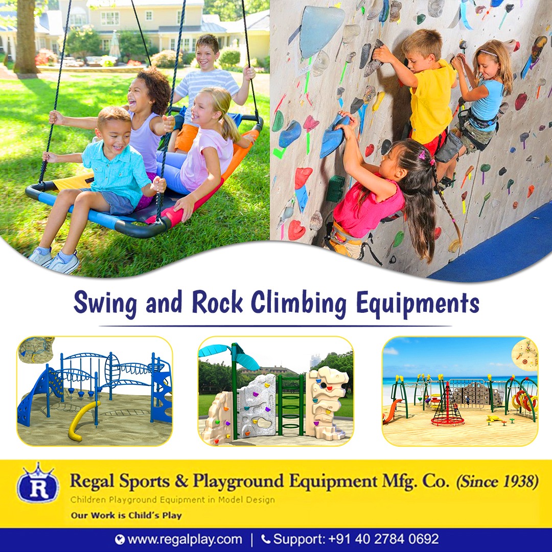 Regalplay's tweet photo. Give your kids an endless hours of fun and physical activity with our Swing and rock climbing playsets.

For more details, visit https://t.co/lP6V2MFPhO
Reach us for innovative solutions: +91 402784 0692

#swingandrockclimbingequipments
#swingsets #Regalplay #regalsports https://t.co/752O9ZBc2j