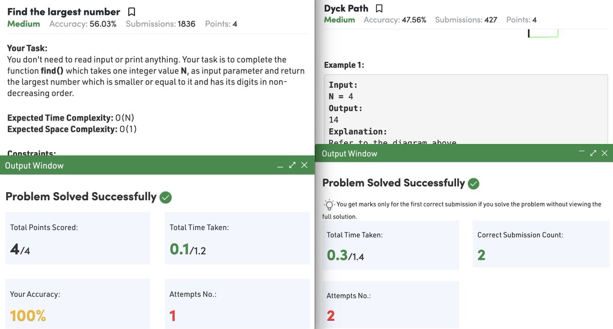 Javac_dev_harsh's tweet image. Day 51 of #javaprogramming -&amp;gt; 
😋 Solved 6 difficulties questions on #GeekForGeeks
🎯 Pushed my rank; current aim of 300
🤫 Increased score from 211 to 239 - 28
🤓 Will try solving more questions
#100daysofcodechallenge #100DaysOfCode
#100daysofdsa -&amp;gt; refer bio for current rank😳