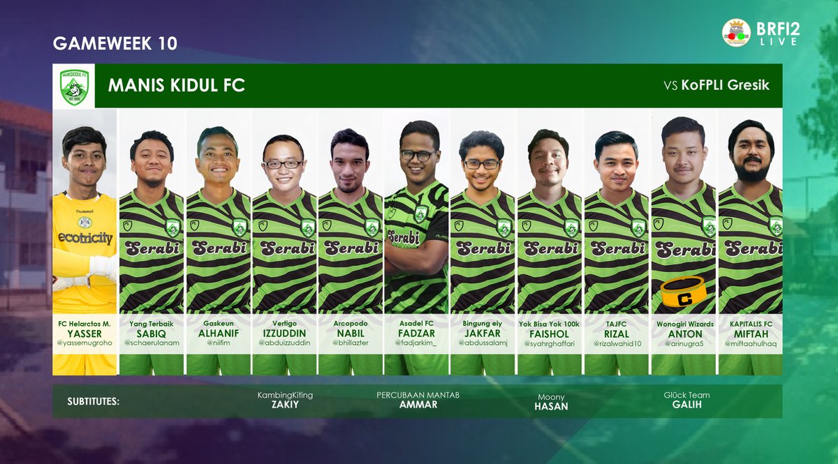 FManiskidul's tweet photo. Gameweek 10 
@LigaBRFI

tumben nih ada yang lagi effort ngeditin wkwk thanks 
@galihprananata 😂

kapten jatuh kepada 
@arinugra5

dan lawannya 
@KoFPLI_GRESIK
 semoga ngga jauh-jauh amat ya skornya https://t.co/EB8XRze6pD