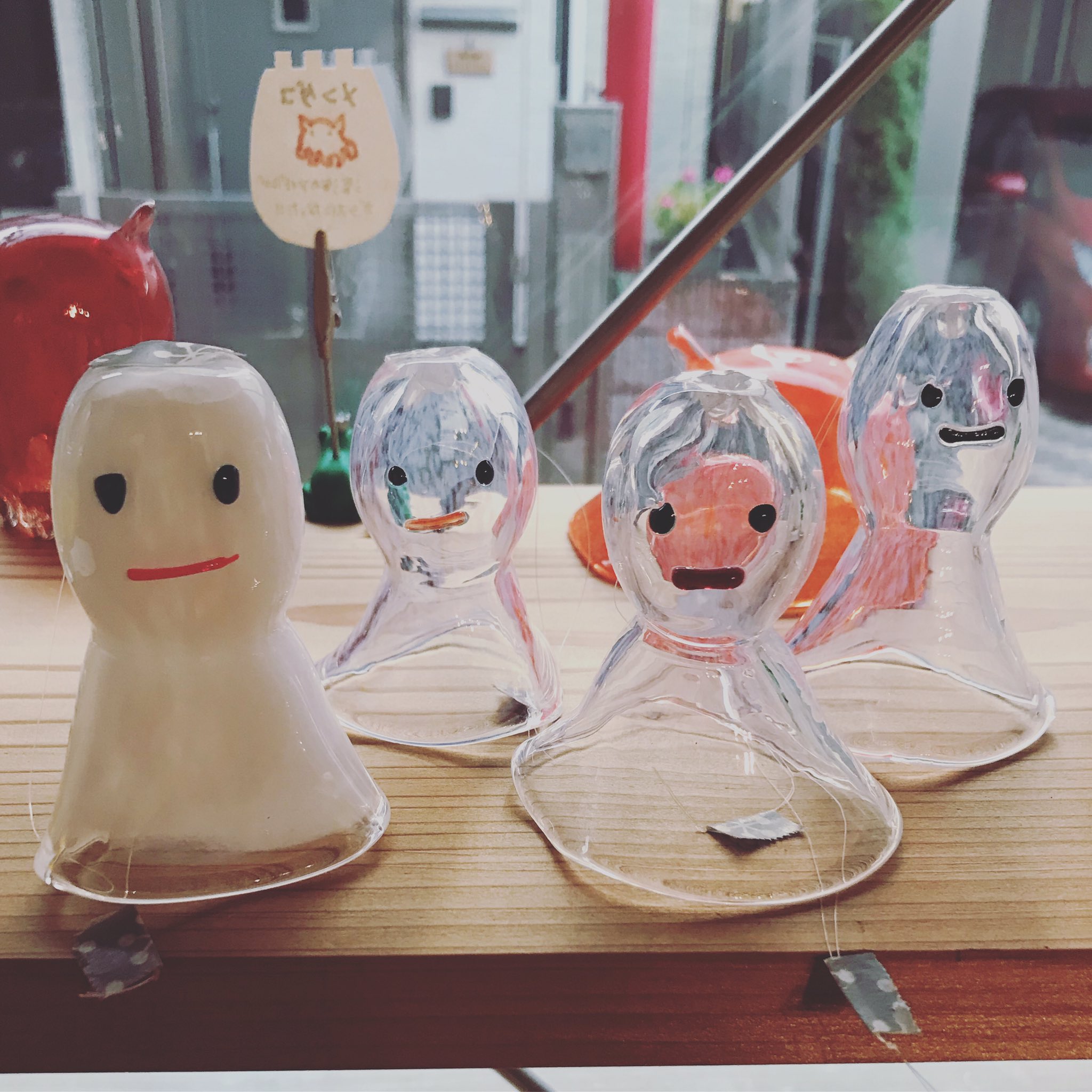 吹きガラスドロップ Mica Orange Twitter