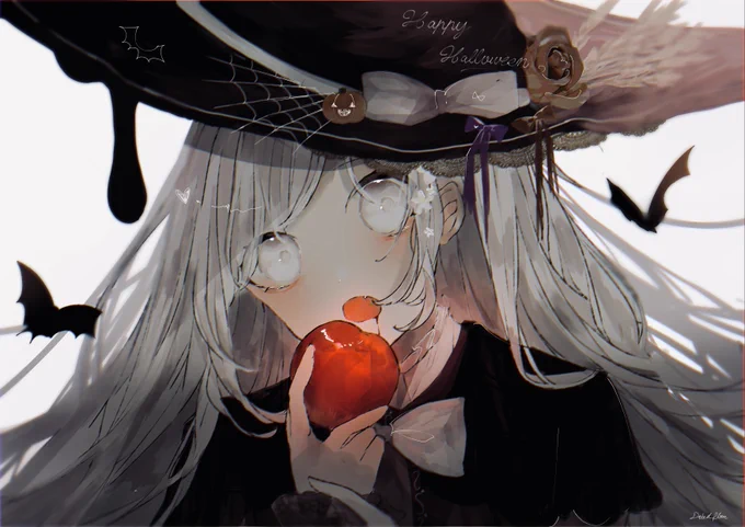 #ハロウィンイラスト展示会2021 
happy Halloween🎃🍎 