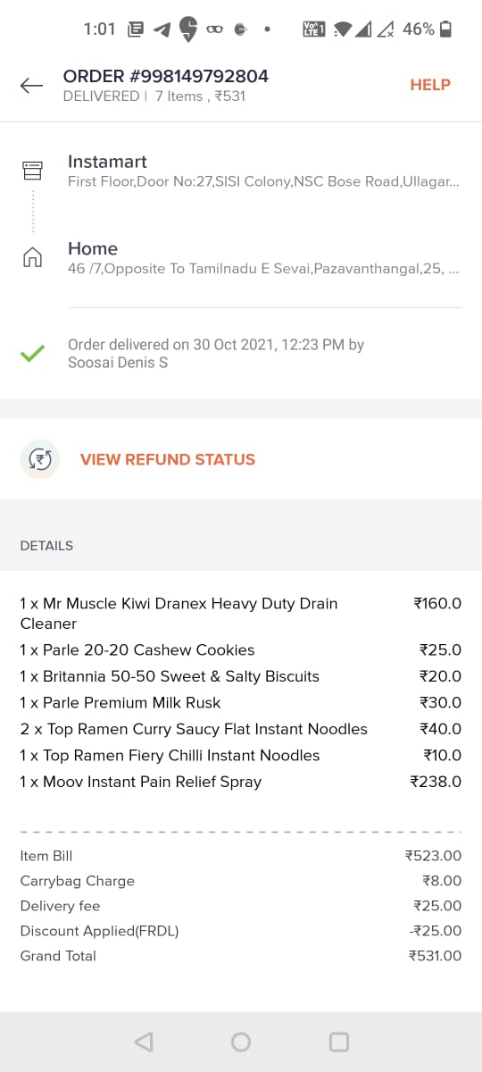 nagendranr's tweet photo. @SwiggyCares https://t.co/FkcV9dy5VP