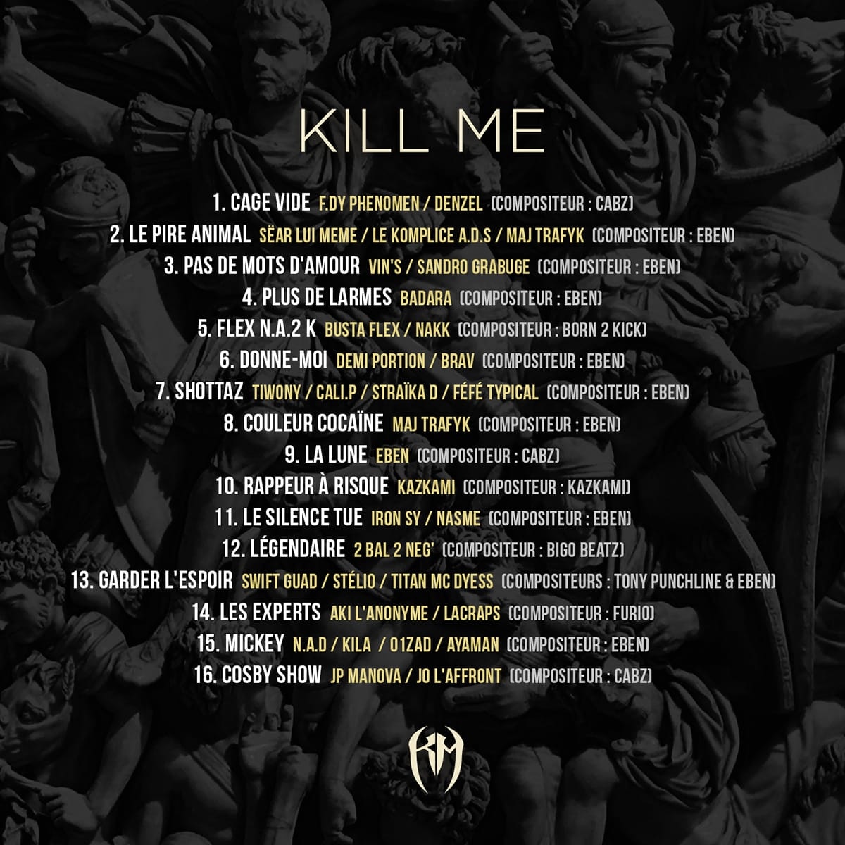 StelioStaff's tweet photo. Le tracklist du #projetkillme en ecoute ici https://t.co/q1j65II5Sq https://t.co/2VFKlNnXd7