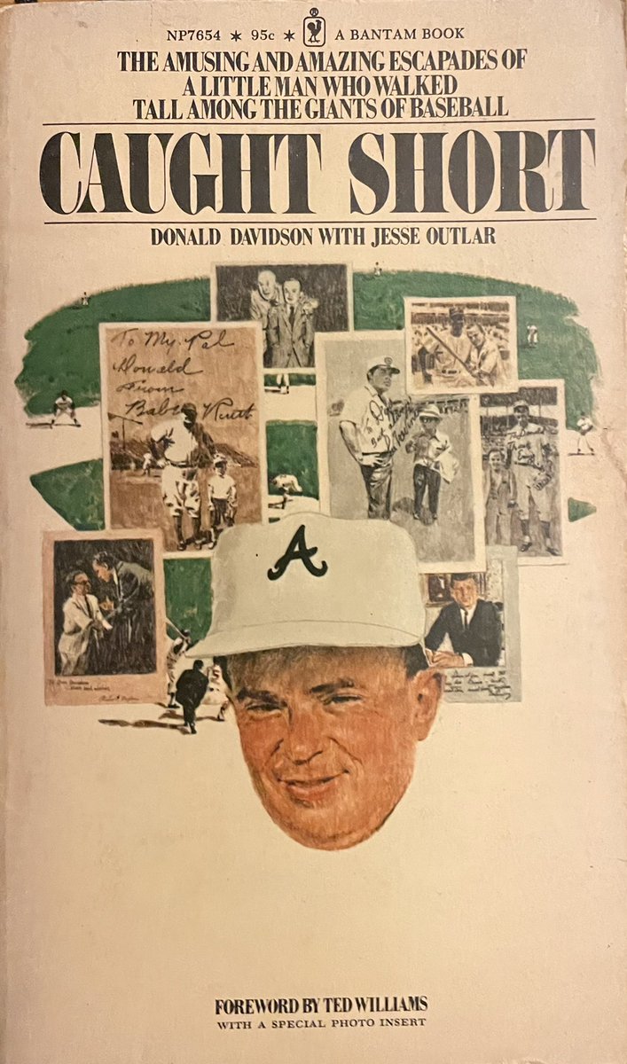 FrankMalfitano's tweet photo. BOOK OF THE DAY: With the #AtlantaBraves ahead in the #WorldSeries here’s a 1972 #autobiography by the late longtime executive of the team, who worked his way up through the #baseball ranks despite having to overcome prejudice for being a dwarf #DonaldDavidson #memoir #1970s https://t.co/T4rXxYhyWX