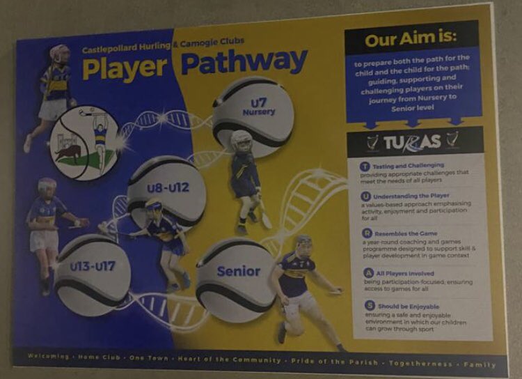 Our new club Player Pathway was put up last night on our new club house great work by our coaching committee #OneClub #TURAS #Castlepollard