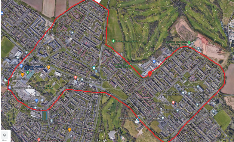 A Dispersal Zone has been put in place under S34 of the Crime & Disorder Act 2014. This zone will be running in the Bellevale area from 14:00hrs on Saturday 30th October 2021 till 13:59 hrs on Monday 1st November. This will run over Mischief night and Halloween to tackle ASB.