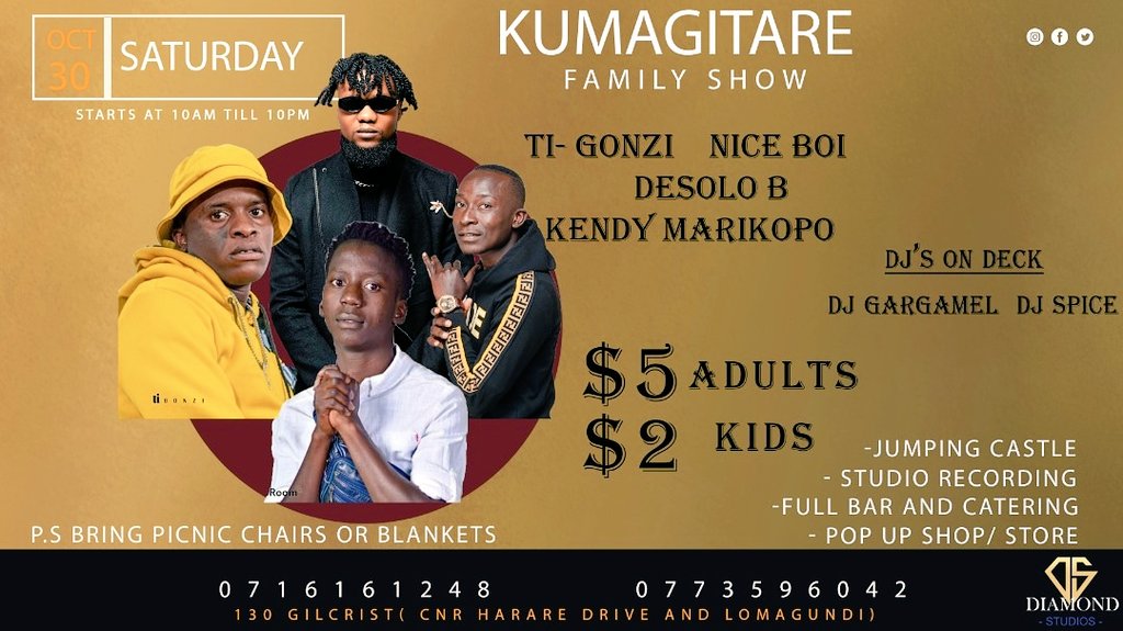 DjSpiceZimbabwe's tweet photo. Kumagitare now with Ti Gonzi desolo b Niceboi and performing corner Lomagundi and Harare Drive(130 Gilchrist) come through for a monster set ! #vibeiscorrect https://t.co/lo0cfv25r6