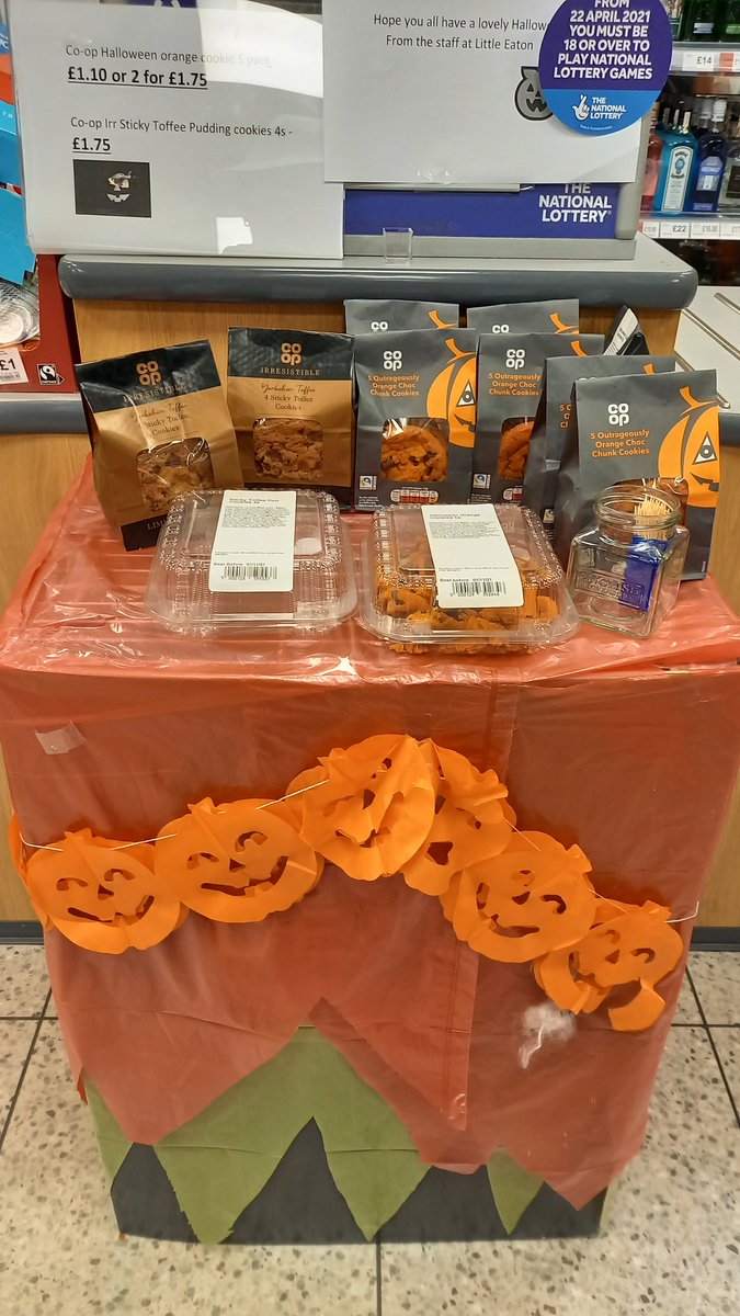 Halloween at Little Eaton Coop.Upselling the Halloween Cookies  buy 2 for £1.75.
I am weaving my magic in ISB.Get those offers out ...<a href="/GlidewellGavin/">Gavin Glidewell</a> @Lewiss1000 <a href="/KayWynn19/">Kayleigh McLanachan</a> <a href="/TanyaN_CEC/">Tanya N Coop</a> <a href="/AdrianD93465562/">Adrian Dunn</a>