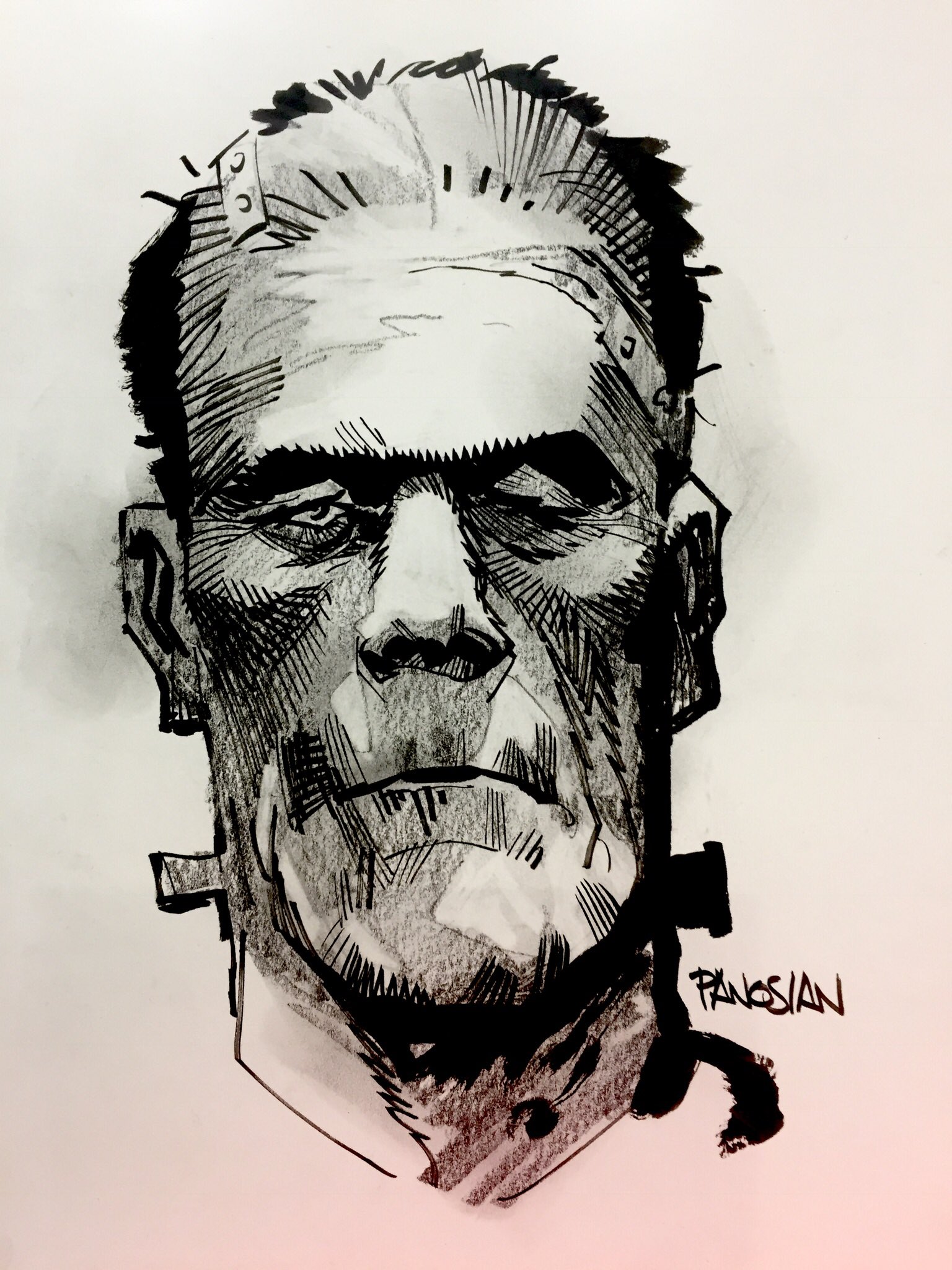 frankenstein monster drawing