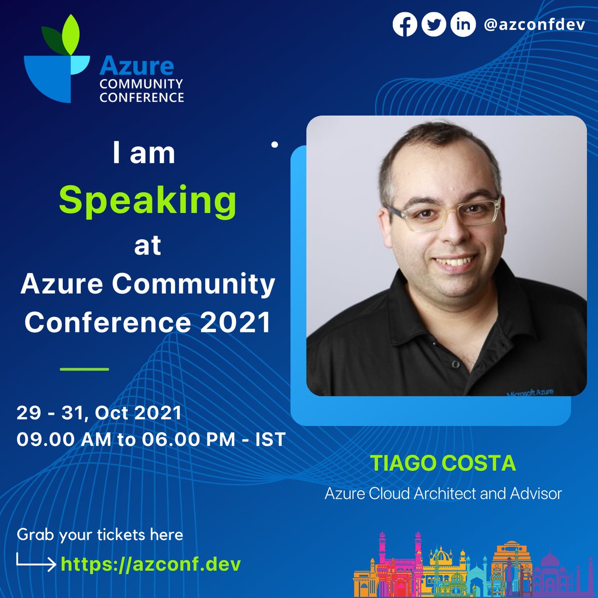 tiagocostapt's tweet photo. Just about to start my session at @AzConfDev!
Check it out live at: https://t.co/jWNadBkgX6 and learn how to Govern your Azure infrastructure! #Azure #Governance #Policy #CostManagement https://t.co/aMPAsk2wUt