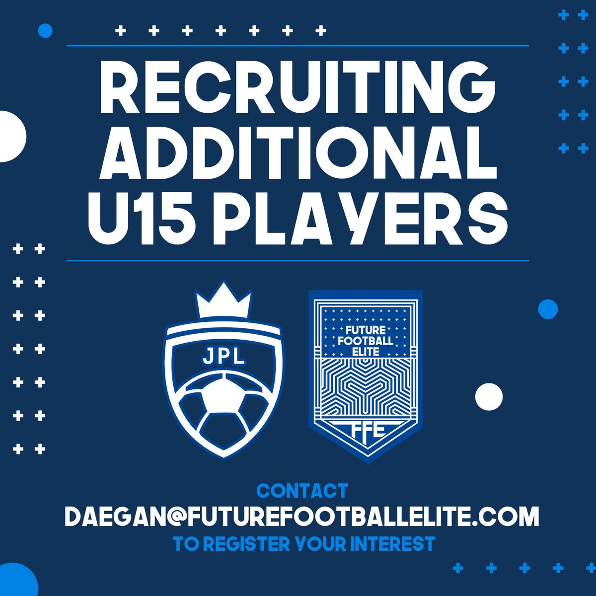 FFE_Norfolk's tweet photo. We are recruiting for our U15s @jpluk squad

- 2 x training sessions per week
- Saturday match day against some of the best semi pro &amp; private academies in the region.

Think you’ve got what it takes?

Email daegan@futurefootballelite.com 

(Grassroots football not affected) https://t.co/GoF3LUp5Xa