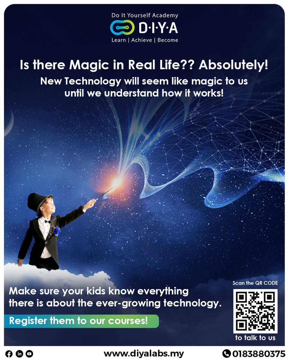 DiyaMalaysia's tweet image. The sooner children learn about the intricacies of technology, the more future-ready they will be! Prepare your child for the future. Register with us to avail a free Demo session at a time of your convenience. 

#AI #onlinecoding #learncodinganywhere #codingforkids #gamedesign
