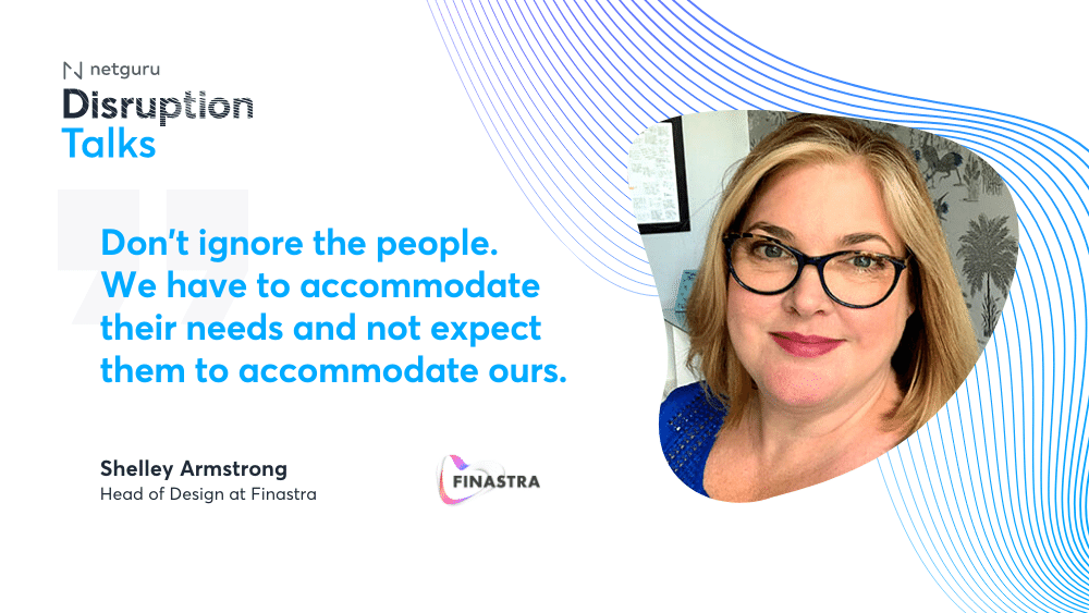 netguru's tweet photo. Shelley Armstrong, Head of Design at @FinastraFS, believes designers should accommodate users, not the other way round.
Shelley is a fantastic Disruption Talks guest. Catch the episode here: https://t.co/1goKyNP9gA
#disruption360 #design #disruptiontalks https://t.co/nzhSvDMXPM