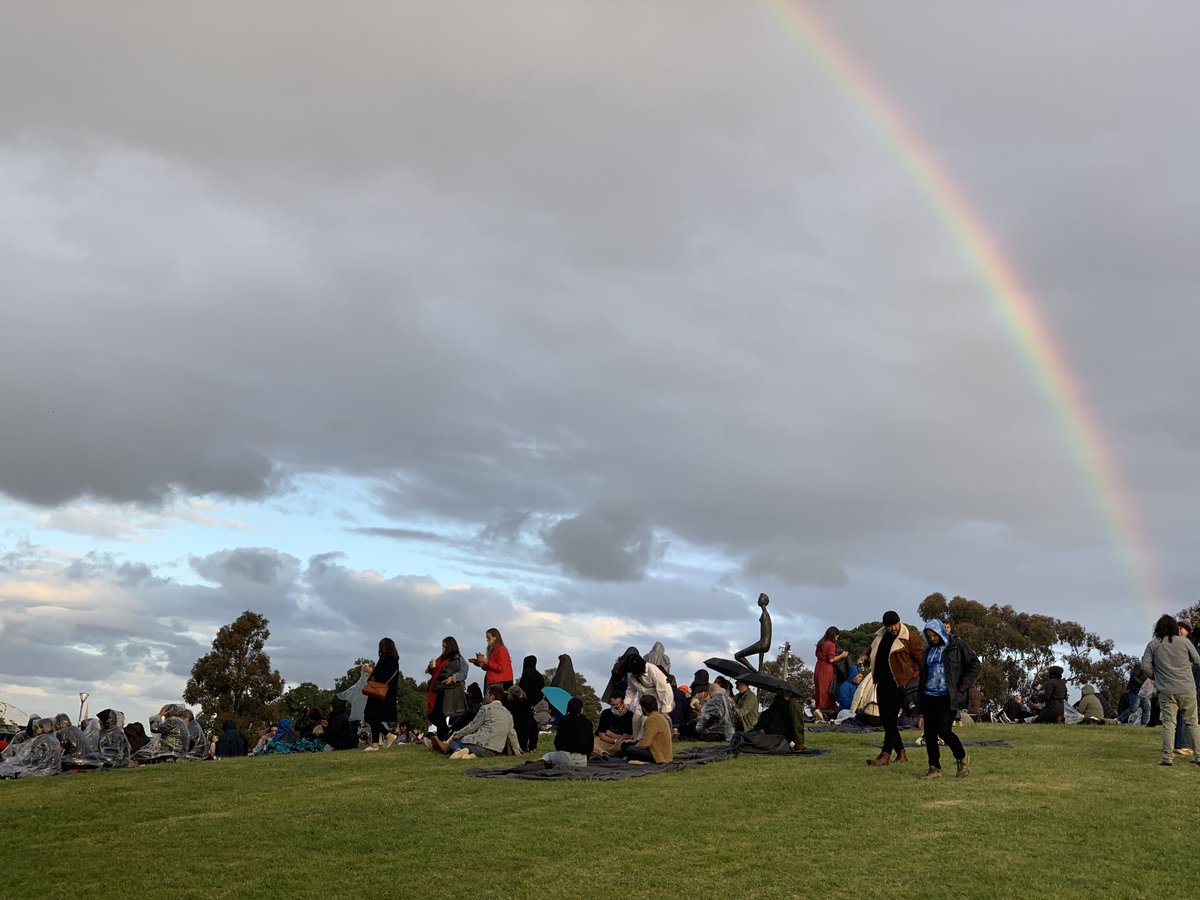 And a rainbow over the Play on Victoria concert at the Sidney Myer Music Bowl what a great night ⁦@SBSNews⁩ ⁦@artscentremelb⁩