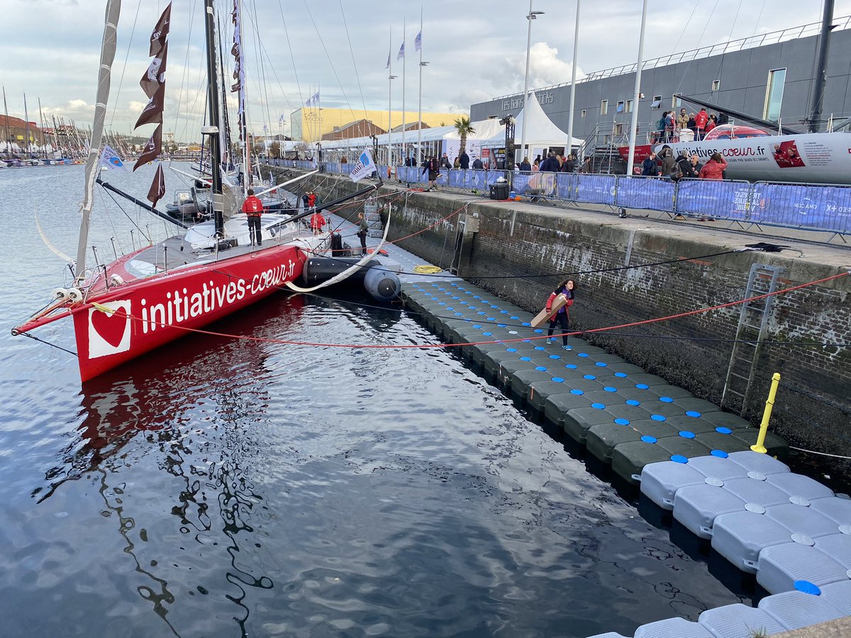 cubisystem's tweet image. Transat Jacques Vabre 2021 Le Havre Fort de France. that's it! all the racing boats have arrived at Quai Paul Vatine. Cubisystem has been installing pontoons since 2001, the tenth edition. Better than words photos!